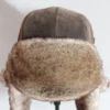 Bomber Hats Winter Men Warm Russian Ushanka Hat with Ear Flap Pu Leather Fur Trapper Cap Earflap for Women