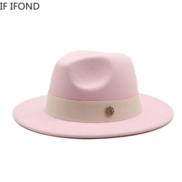 New Fedora Hat For Women Winter Elegant Fashion Formal Wedding Decorate Church Cap Panama Party Jazz Hat chapeau femme