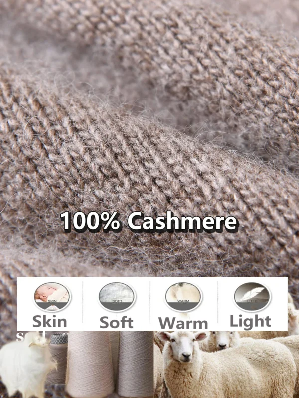 100shmere Beanie Hat for Women's Winter Satin Lined Knitted Solid Skullies Cap Silk Lining Soft Warm Slouchy Bonnet