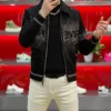 New Autumn Winter Y2K Hot Diamond Men's Jackets Harajuku Trendy Coats Men's Clothing Fashion Printed Male Clothes Black Outwears