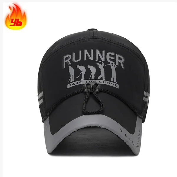 Summer With Windproof Rope Extended Brim Adjustable Baseball Cap Fishing Hat Trucker Caps Dad Hats