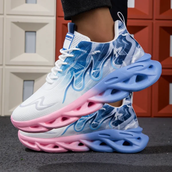 2025 Unisex Running Shoes Men Women Lightweight Mesh Breathable Comfortable Flat Soft Tennis Shoes Summer Lace-up Sneakers Man