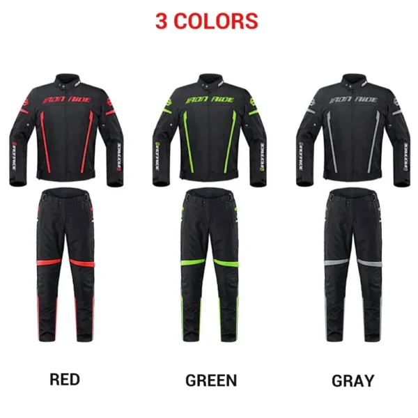 Waterproof Motorcycle Jacket Motorcross Jacket Pants Moto Jacket Windproof Riding Racing Motorbike Clothes With Protective Gear