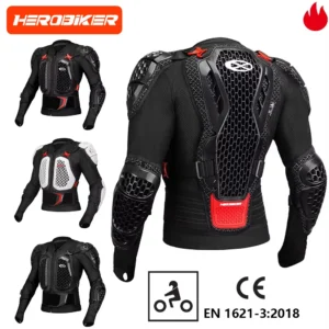 New Motocross Armor Jacket Off-Road Motorcycle Protection Gear Anti Crash Chest Back Padding Motorbike Jacket Pants CE Certified