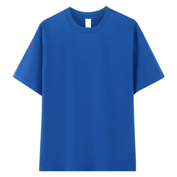 1pcs 230g Pure Cotton T-Shirt Summer Short Sleeve Tees Comfort Fashion Solid Couple's Tops Boys Girls Casual Round Neck T Shirts