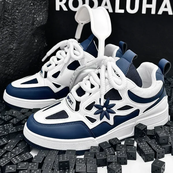 Fashion Mens Shoes Trend Street Skateboard Shoes Man Luxury Brand Training Sneakers Mesh Breathable Casual Shoes Tenis Masculino