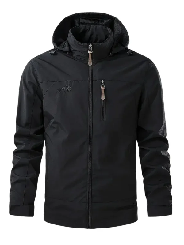 Men's Oversize Waterproof Raincoat Lightweight Hooded Windproof Climbing Jacket Outdoor Sports Hiking Jacket for Men