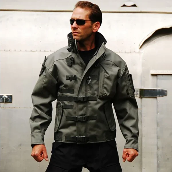 High Quality Military Tactical Jacket Men Waterproof Wear-resistant Multi-pocket Bomber Jackets Outdoor Hiking Windproof Coat