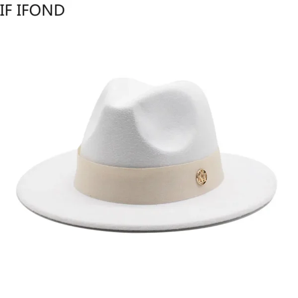 New Fedora Hat For Women Winter Elegant Fashion Formal Wedding Decorate Church Cap Panama Party Jazz Hat chapeau femme