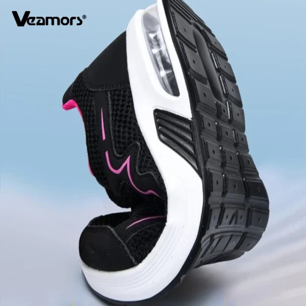 Women Air Cushion Shock Absorption Running Shoes Breathable Anti-slip Lightweight Outdoor Gym Fitness Casual Daily Wear Sneakers
