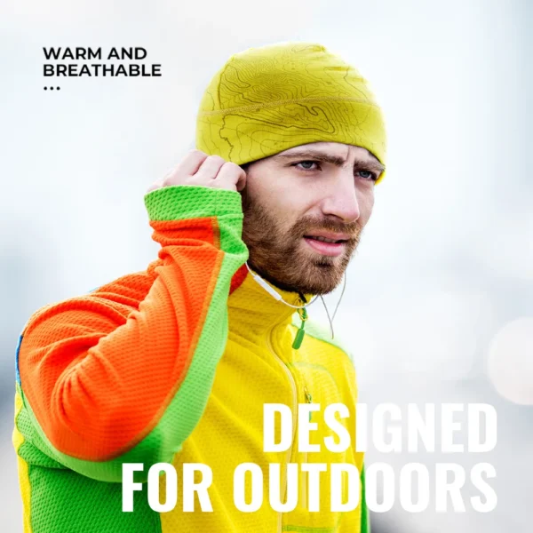 WRELS Fleece Watch Cap Beanie Hat Winter Skull Cap Warm Beanie Thick Windproof Lightweight for Running Skiing Cycling Sports