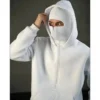 Sweatshirt with Hooded Face Mask Zipper Design Men Balaclava Zip Hoodie Autumn Winter Warm Sports Jacket Outdoor Activities