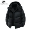 Autumn Winter Men Outdoor Removable Hooded Windbreak Jacket Coats Men Warm Outwear Casual Fashion Solid Parkas Jacket Male Tops