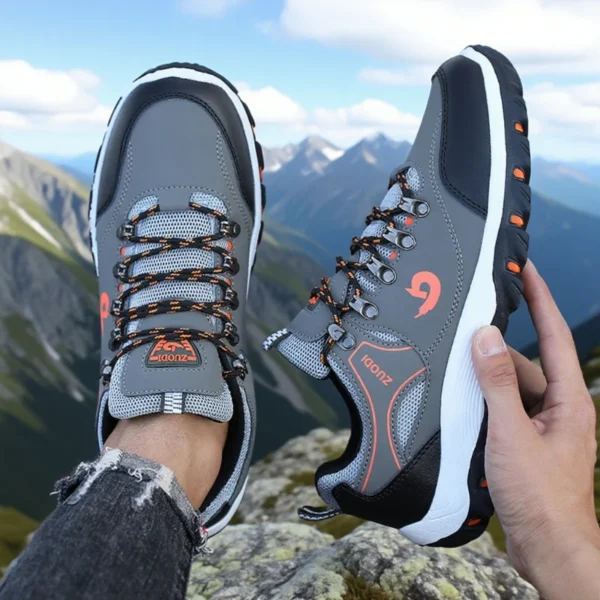 Men's Outdoor Hiking Shoes Lightweight Comfortable Breathable Shoe Waterproof Camping Running Shoes Male Tennis Walking Sneakers