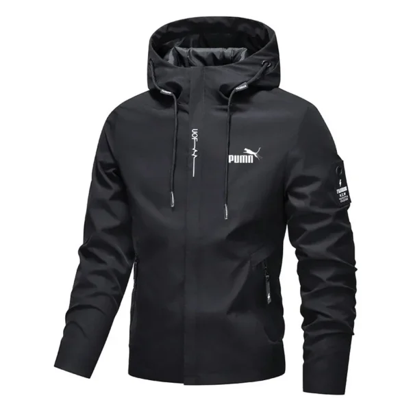 Men's spring-autumn trend hooded jacket, new outdoor lightweight riding jacket with hood, casual style hiking windproof jacket