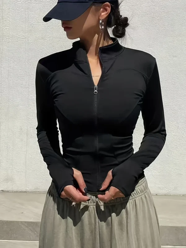 2025 Fall Pilates Quick-Dry Athletic Jacket for Women - Ideal for Gym Workouts & Outdoor Running