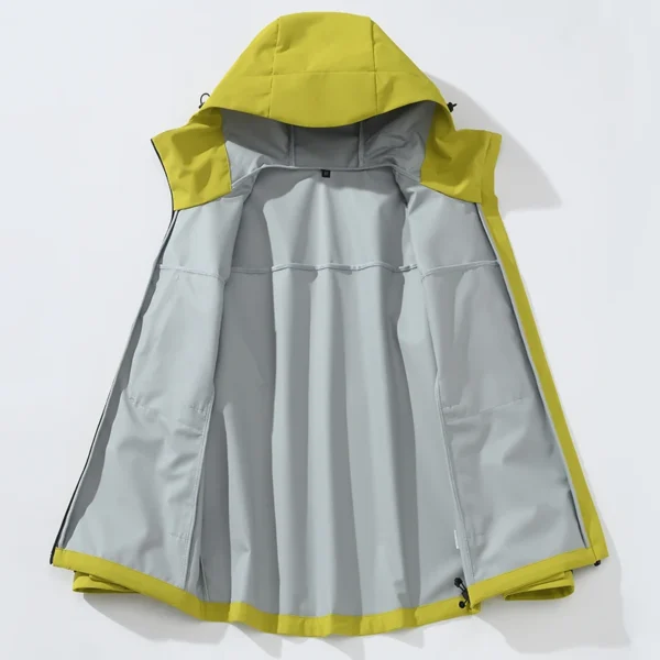 JNLN Women Men Waterproof Jacket Hiking Camping Trekking Windbreaker Unisex Outdoor Sporty Rain Coat Hooded Climbing Clothes