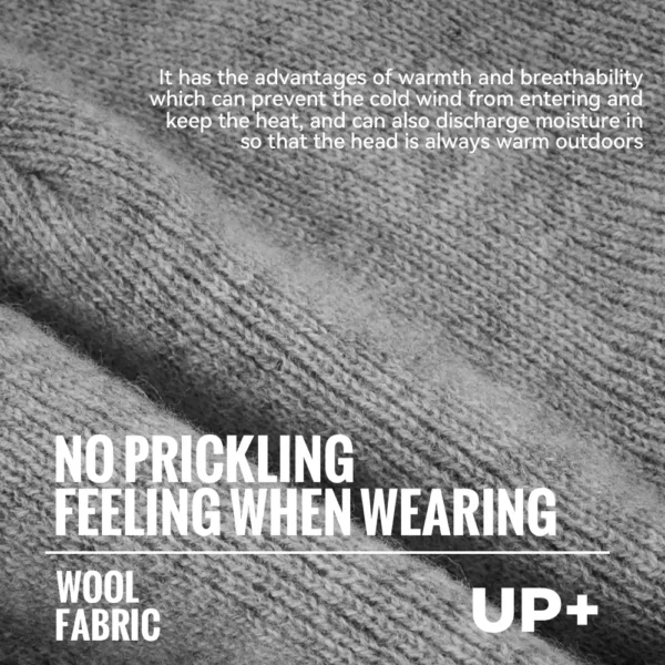 WRELS Unisex 100% Merino Wool Beanie Winter Warm Thermal Lightweight Breathable For Outdoor Daily Wear Soft Sports Fleece Hat