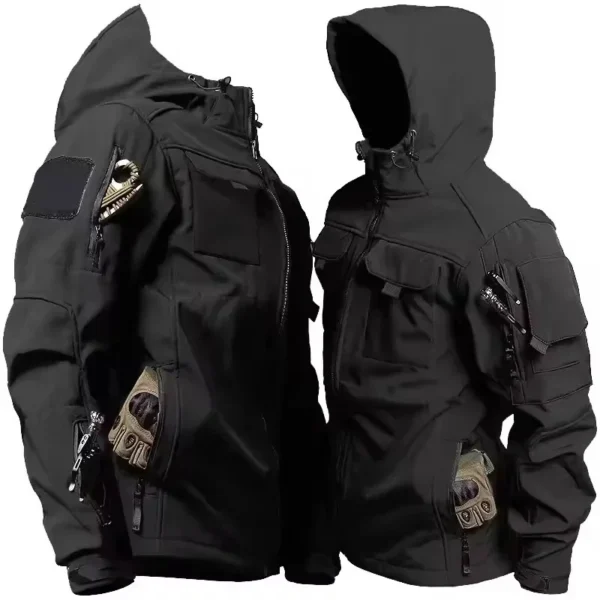 New Autumn WinterTactical Jackets Men Military Soft Shell Waterproof Windproof Hooded Jacket Outdoor Functional Multi-pockets