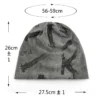 Unisex Chinese-Style Letter-Print Slouchy Beanie Men Women Fashion Loose Style Bonnet Cap Spring Autumn Casual Sport Hats