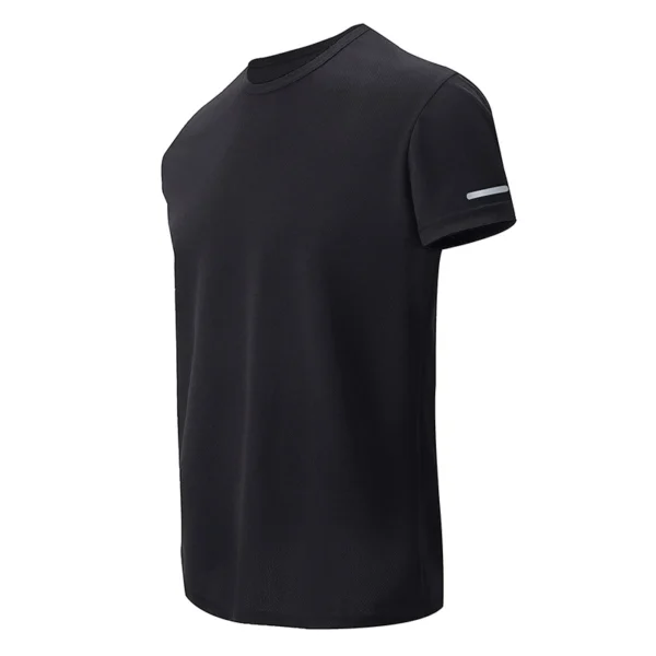 2/4/6Piece Four Seasons Men's Solid Color Round Neck Short Sleeve Top With Printed Cuffs Youth Sports And Leisure T-shirt trendy