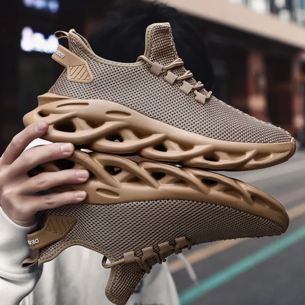 Summer Men Casual Sports Running Shoes Breathable Lightweight Sneakers Outdoor Mesh Black Athletic Jogging Tennis Walking Shoe