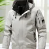Waterproof Jacket Men Outdoor Softshell Zip Up Hooded Jacket Windbreaker Hiking Camping Coats Lightweight Spring Autumn Coats