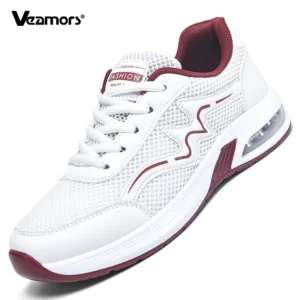 Women Air Cushion Shock Absorption Running Shoes Breathable Anti-slip Lightweight Outdoor Gym Fitness Casual Daily Wear Sneakers