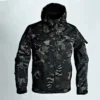 New Autumn WinterTactical Jackets Men Military Soft Shell Waterproof Windproof Hooded Jacket Outdoor Functional Multi-pockets