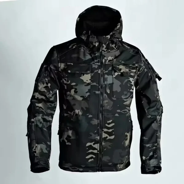 New Autumn WinterTactical Jackets Men Military Soft Shell Waterproof Windproof Hooded Jacket Outdoor Functional Multi-pockets