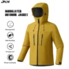 JNLN Women Men Waterproof Jacket Hiking Camping Trekking Windbreaker Unisex Outdoor Sporty Rain Coat Hooded Climbing Clothes