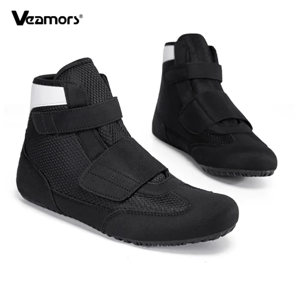 High-top Wrestling Shoes Kid's Anti-slip Boxing Shoes Elastic Boys Girls Free Sparring Martial Art Shoes Gym Training Sneakers