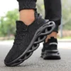 Summer Men Casual Sports Running Shoes Breathable Lightweight Sneakers Outdoor Mesh Black Athletic Jogging Tennis Walking Shoe