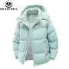 Autumn Winter Men Outdoor Removable Hooded Windbreak Jacket Coats Men Warm Outwear Casual Fashion Solid Parkas Jacket Male Tops
