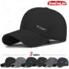 New Metal Logo R-Letter Sunshade Baseball Cap Simple Design Adjustable Sun Hat For Middle-Aged and Elderly Dad Hats Trucker Caps