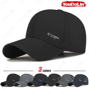 New Metal Logo R-Letter Sunshade Baseball Cap Simple Design Adjustable Sun Hat For Middle-Aged and Elderly Dad Hats Trucker Caps