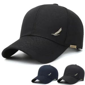 Men's breathable baseball cap, spring and summer fashionable baseball cap, wheat ear copper label outdoor casual baseball cap