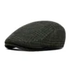 JANGOUL Newsboy Caps Men Wool Blend Flat Cap Winter Warm Hat Driving Hats Gastby Ivy Caps for Male Vintage British Beret