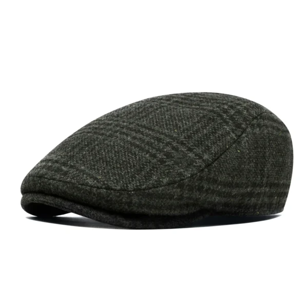 JANGOUL Newsboy Caps Men Wool Blend Flat Cap Winter Warm Hat Driving Hats Gastby Ivy Caps for Male Vintage British Beret