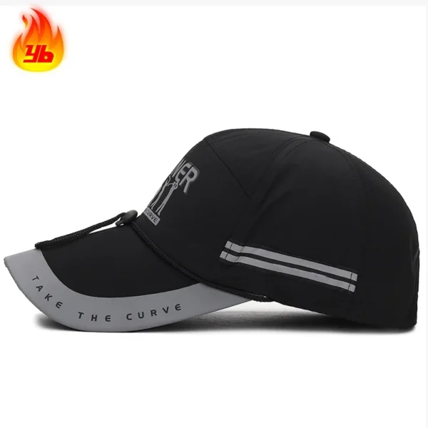 Summer With Windproof Rope Extended Brim Adjustable Baseball Cap Fishing Hat Trucker Caps Dad Hats