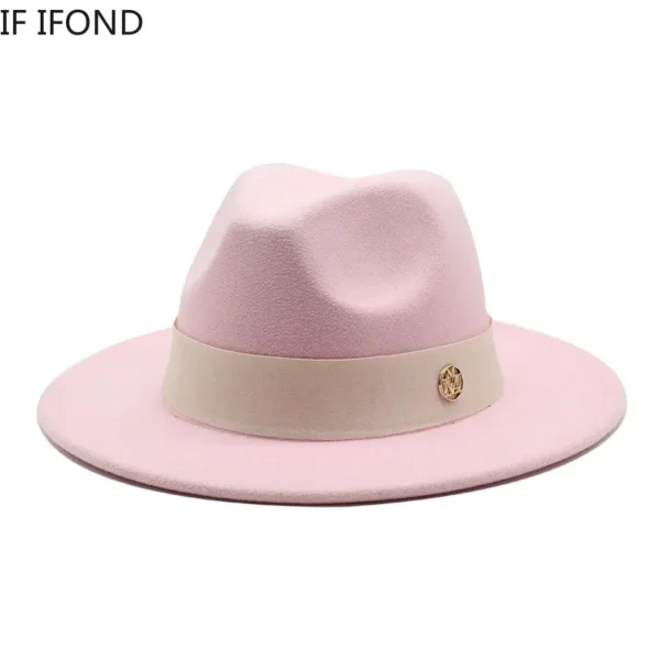 New Fedora Hat For Women Winter Elegant Fashion Formal Wedding Decorate Church Cap Panama Party Jazz Hat chapeau femme