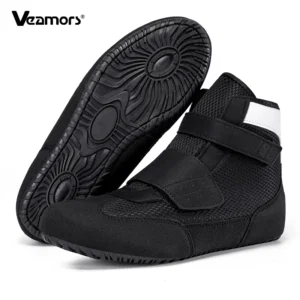 High-top Wrestling Shoes Kid's Anti-slip Boxing Shoes Elastic Boys Girls Free Sparring Martial Art Shoes Gym Training Sneakers