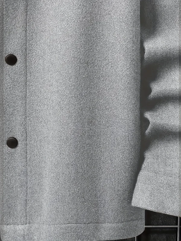 Men's Casual Jacket Button up Outerwear Autumn Warm Windbreaker Coat Stylish Leisure Knittedwear for Fall Season