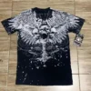 The 2025 summer new men's T-shirt features outdoor street fashion casual comfort breathability and 3D skull pattern printing