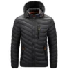 Mens Lightweight Outdoor Puffer Jacket Hooded Insulated Thermal Puffy Winter Heated Running Travle Casual Cotton Outdoor Coat
