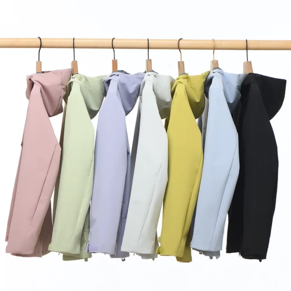 JNLN Men's Women's Waterproof Windbreaker Hiking Trekking Jackets Unisex Outdoor Sporty Rain Coat Windproof Climbing Clothes