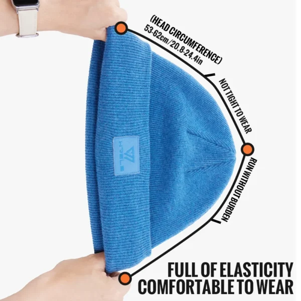 WRELS Unisex 100% Merino Wool Beanie Winter Warm Thermal Lightweight Breathable For Outdoor Daily Wear Soft Sports Fleece Hat