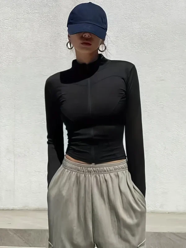 2025 Fall Pilates Quick-Dry Athletic Jacket for Women - Ideal for Gym Workouts & Outdoor Running