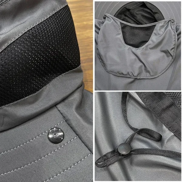 Summer Outdoor Fishing Caps Men Wide Brim UV Protective Mask Thin Casual Hats Sports Climbing Sun Hats