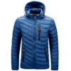 Mens Lightweight Outdoor Puffer Jacket Hooded Insulated Thermal Puffy Winter Heated Running Travle Casual Cotton Outdoor Coat